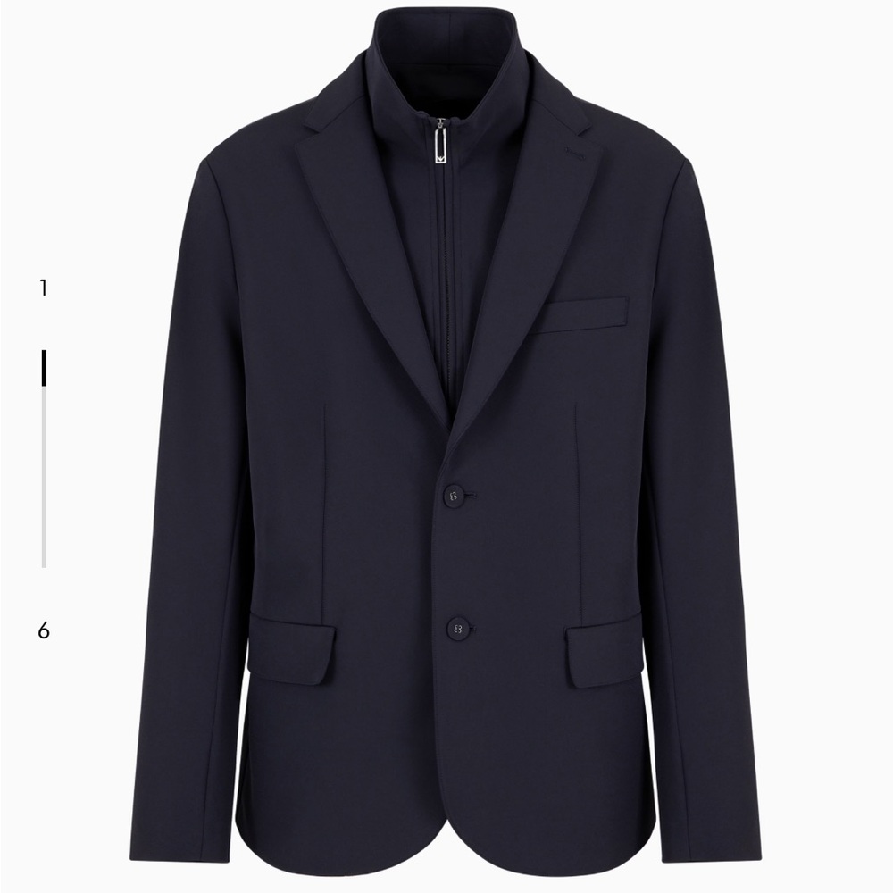 Emporio Armani Navy Blue Blazer with Removable‎ Insert Men’s Sz M EU/ 48 I NWT